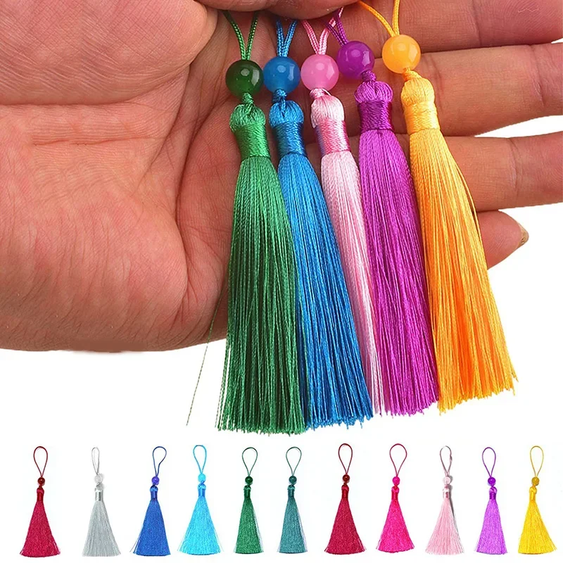 Beaded Trim Fringe - 10/5 sztuk poliester jedwabne frędzle Fringe