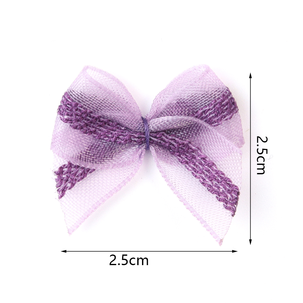Embellishment Crafts - 30 szt. 2,5x2,5 cm Siatkowe Kokardki