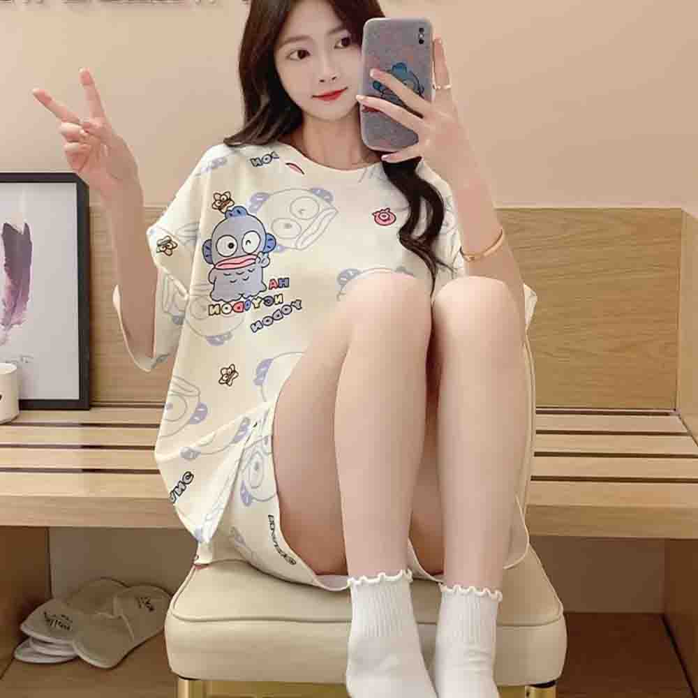 Embellish Knit - Zestaw piżam Sanrio Hangyodon, 2-częściowy, kawaii,