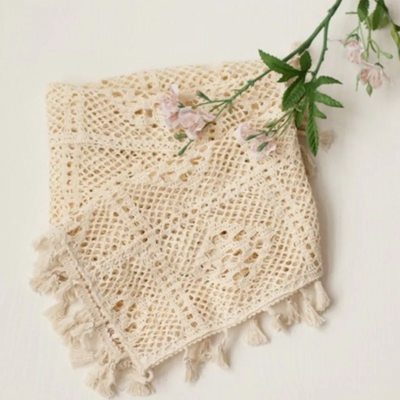 Tassel Fringe Trim - Noworodek fotografia rekwizyty fotografia mata bawełniany