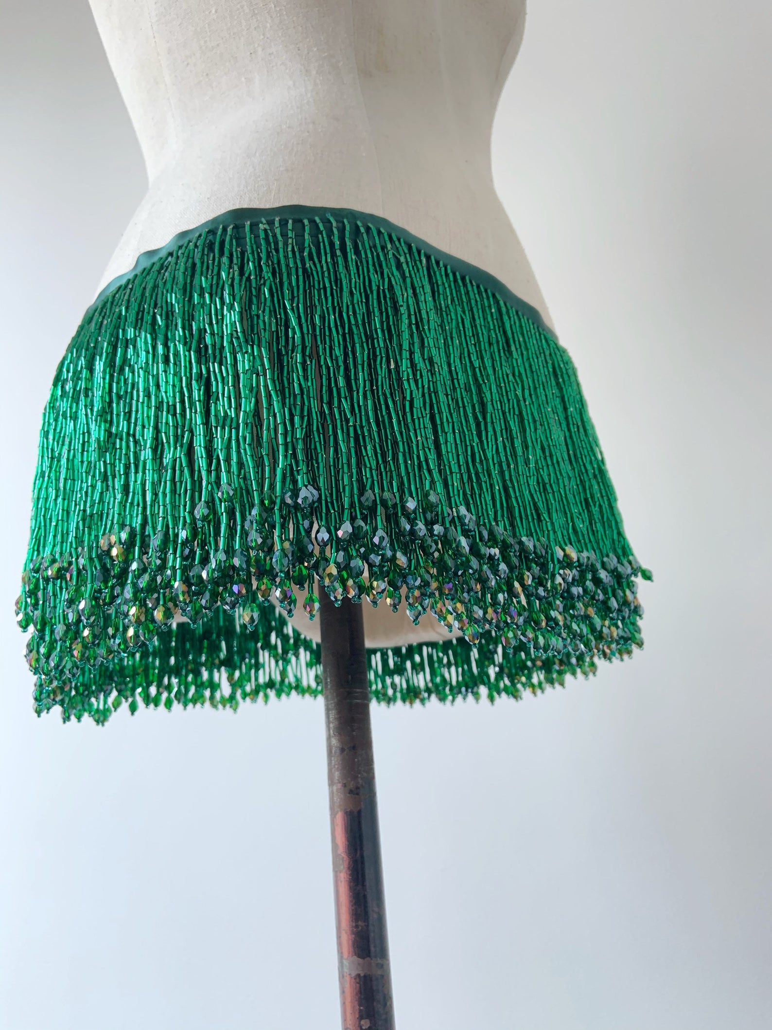 Beaded Trim Fringe - 1 stocznia zielony koralik Fringe zakończenie