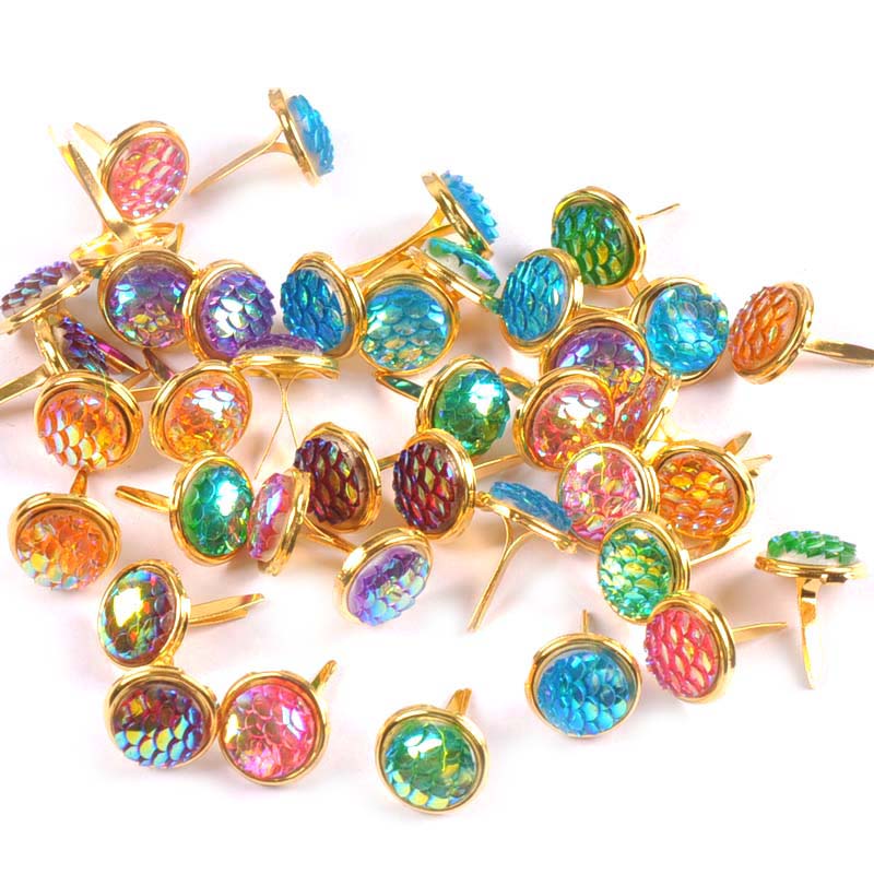 Embellishments For Scrapbooking - 13x13mm 20 sztuk Mix Squama wzór
