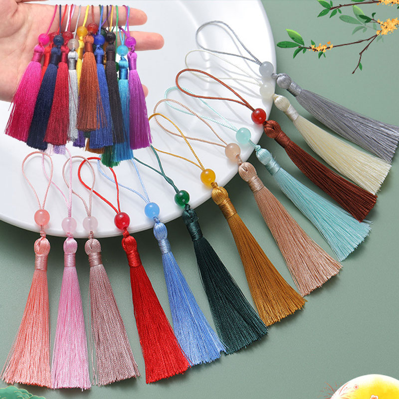 Beaded Trim Fringe - 5-100 sztuk zakładka zroszony frędzle poliester