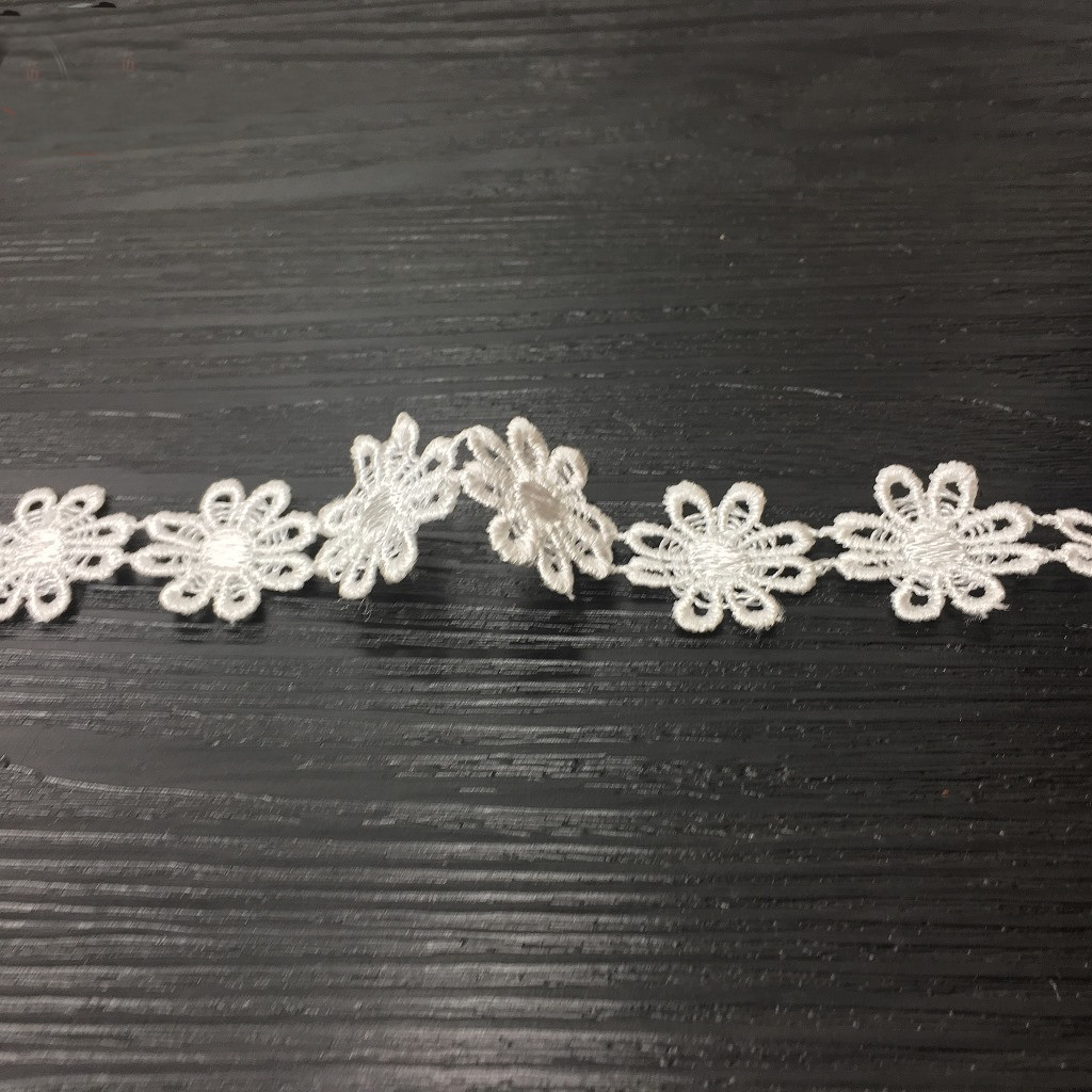 Lace Ribbon Trim - Śliczne puste kwiaty odzież koronkowa tkanina