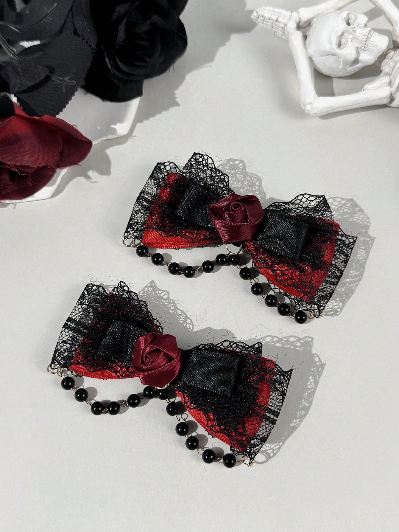 Lace Ribbon Trim - Dwuczęściowa ozdoba do włosów w stylu