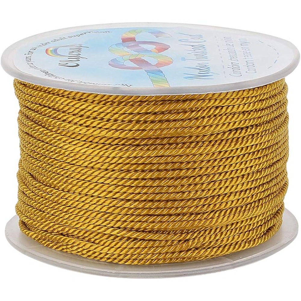 Cord Trim Twisted - 55 jardów 1 mm skręcony satynowy