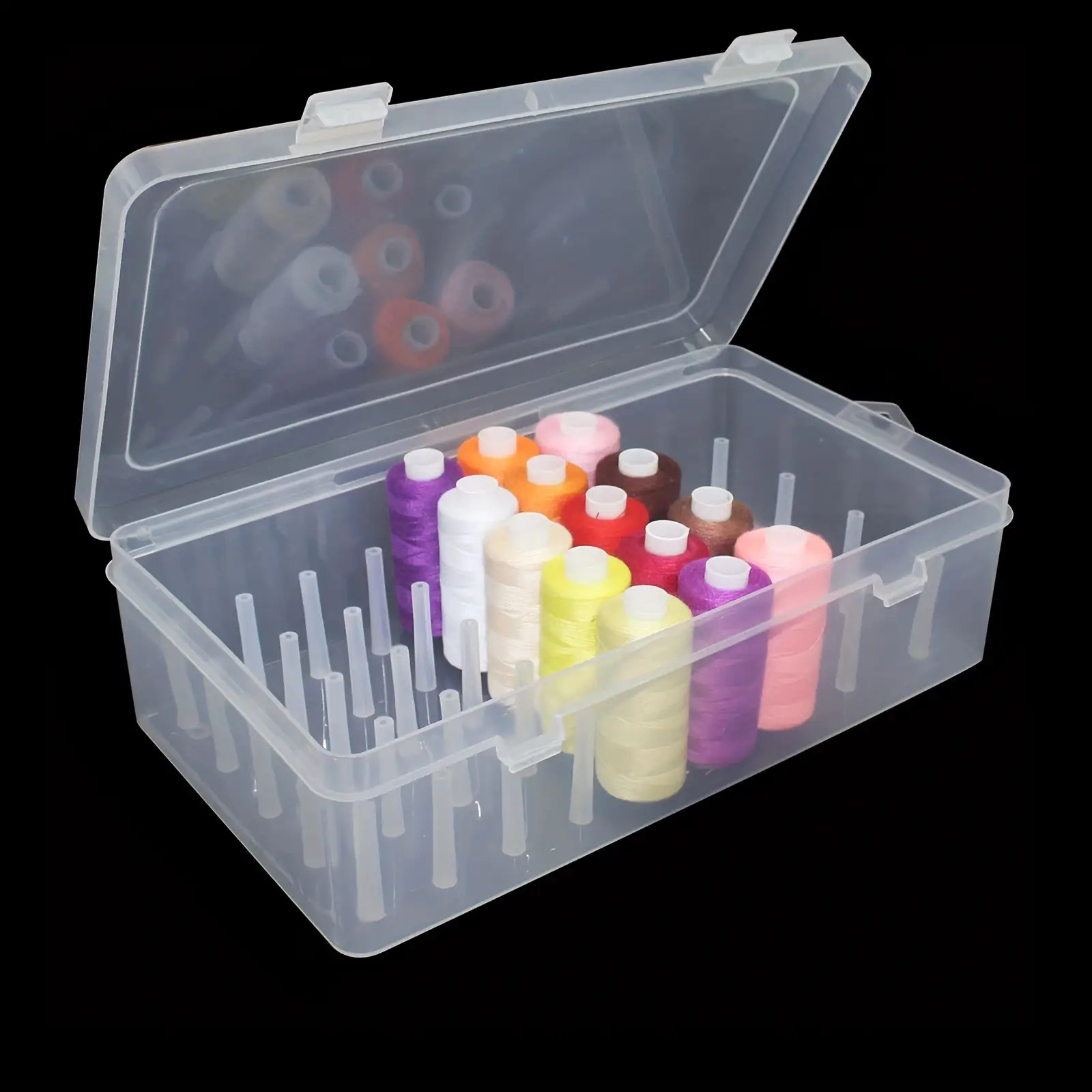 Craft Embellishment Storage - Przezroczyste plastikowe pudełko do przechowywania nici