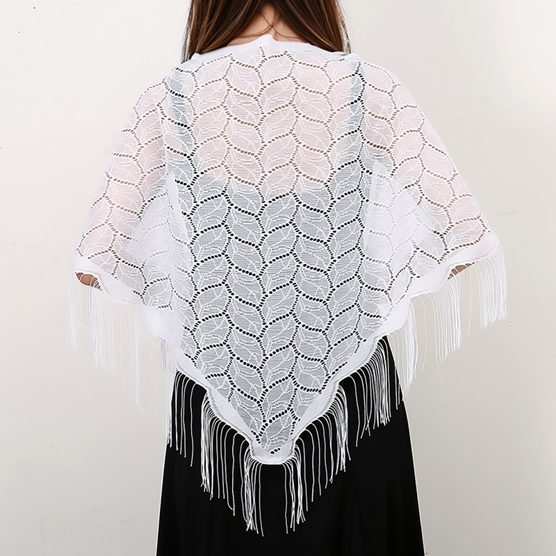Tassel Fringe Trim - Eleganckie frędzle trójkątny szalik poliestrowe szale