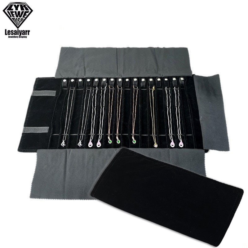 Velvet Ribbon Roll - Podróżny organizer biżuterii Składane etui na