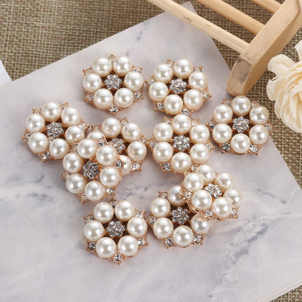 Embellishments For Scrapbooking - Piękna perłowa woda diamentowa klamra w