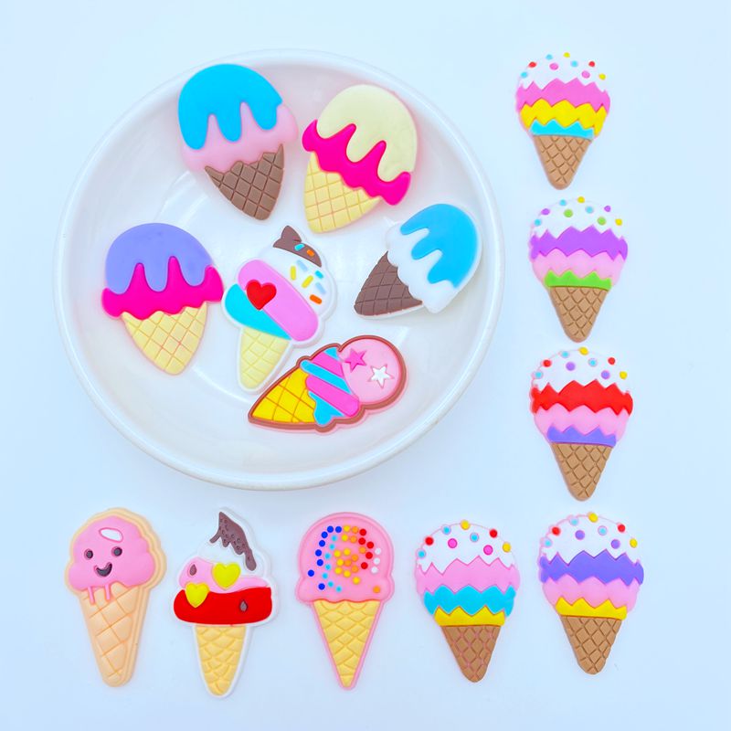 Embellishment Glue Craft - 10/20 sztuk śliczne lody serii pcv