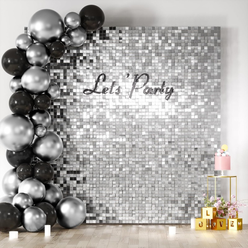 Sequin Fabric Panel - 12/16/18/24 SZT. Błyszczące Tła Ścienne Matowe