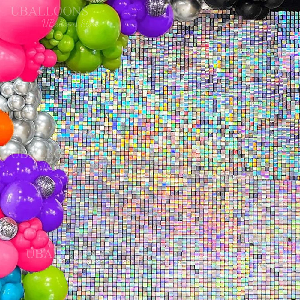 Sequin Fabric Panel - Panele ścienne z srebrnym połyskiem, 12-24