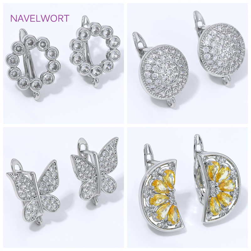 Embellishment Crafts - Pozłacane 18-karatowym złotem kolczyki w kształcie