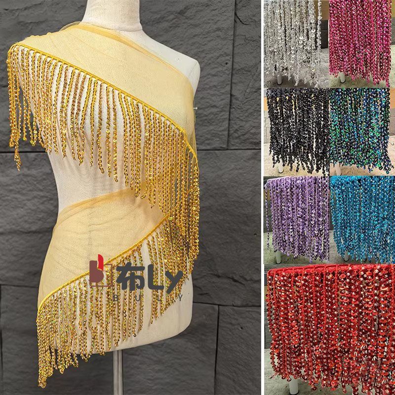 Tassel Fringe Trim - 15 cm Frędzle z cekinami i