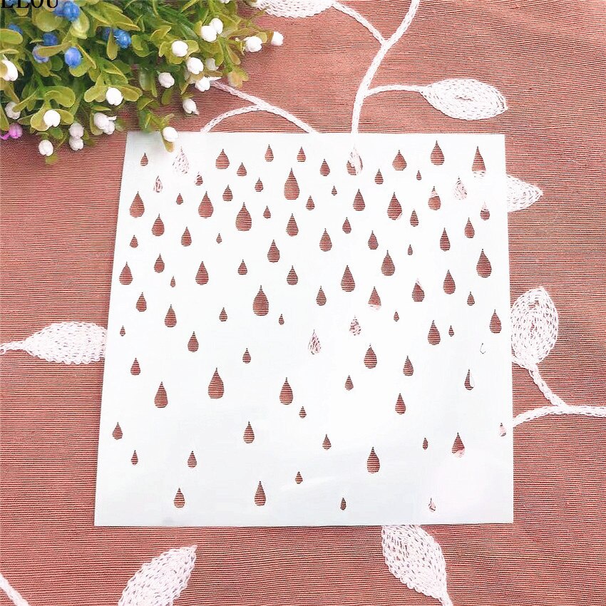Embellishments For Scrapbooking - 15*15 krople deszczu księga gości szablony