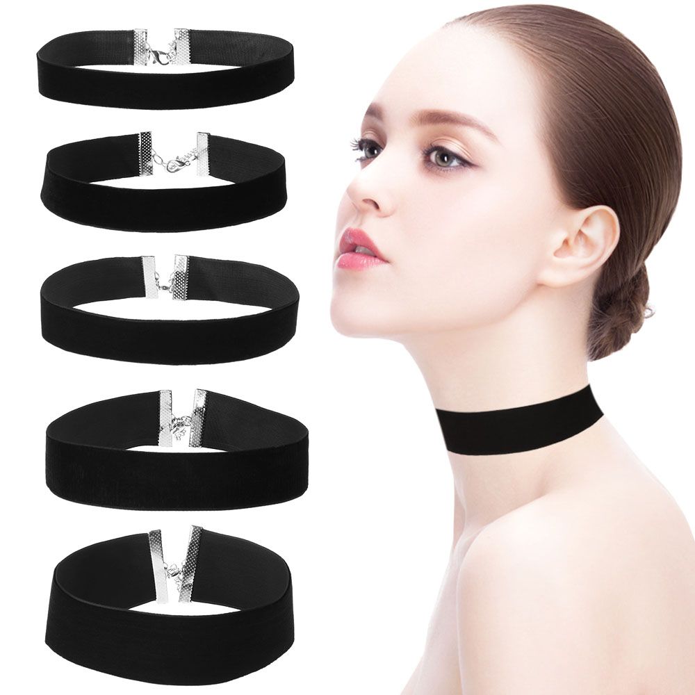 Velvet Ribbon Roll - 1 szt. Klasyczny Vintage aksamitny Choker