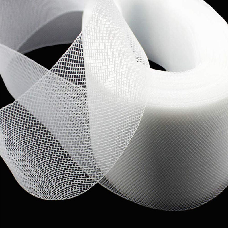 Crystal Mesh Fabric - 1-10cm płaski zwykły twardy sztywny kryn