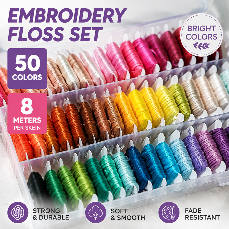 Embroidery Craft - Zestaw nici do haftu ze 100%