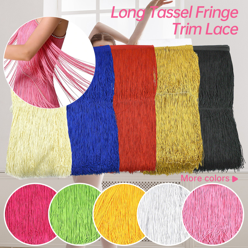 Fringe Ribbon Sewing - 2/5 Metrów 50cm Długie Frędzle Z