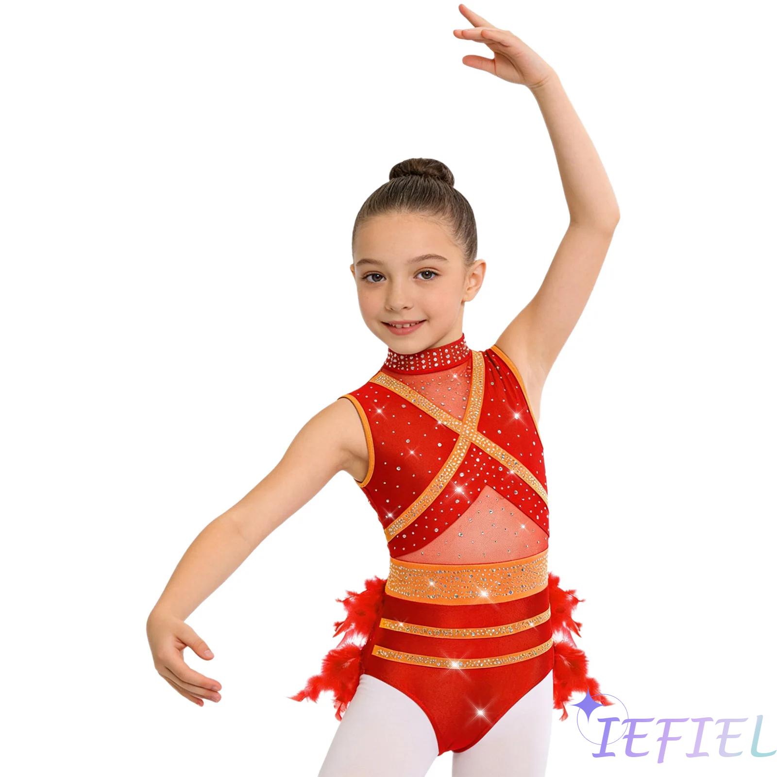 Rhinestone Banding Trim - Dziecięcy strój do tańca latynoamerykańskiego dla