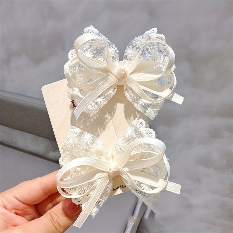 2 szt. Eleganckie spinki do wł – Lace Ribbon Trim recenzja i cena