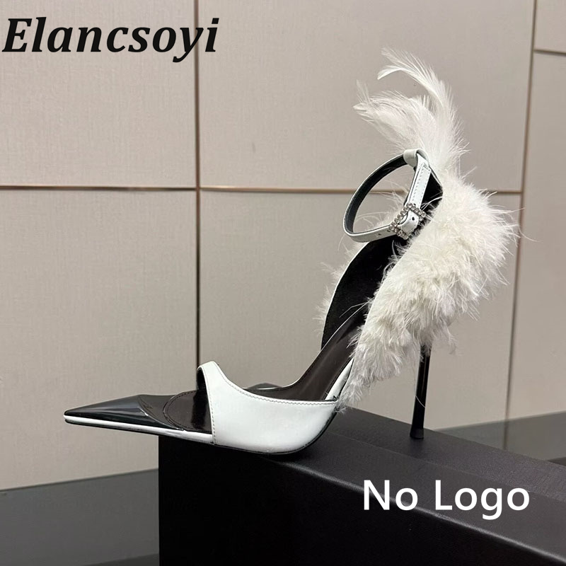 Szpilki damskie z piórami - sa – Rhinestone Banding Trim recenzja i cena