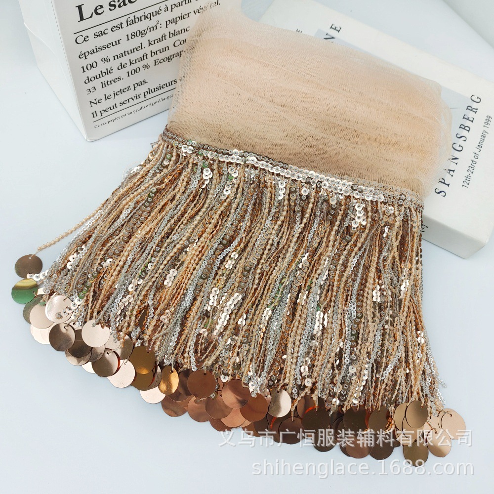 10 jardów cekinowej koronki z  – Fringe Ribbon Sewing recenzja i cena