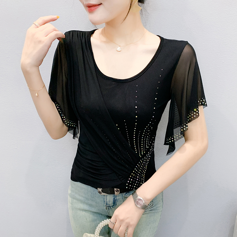Damski top z siateczki na lato – Beaded Trim Fringe recenzja i cena