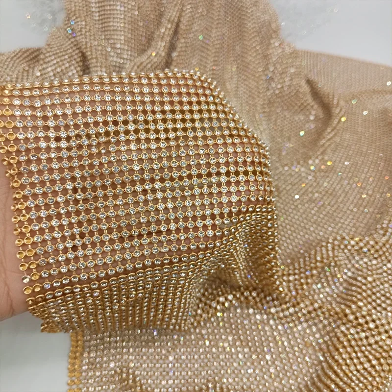 45x120cm świecący złoty podsta – Crystal Mesh Fabric recenzja i cena