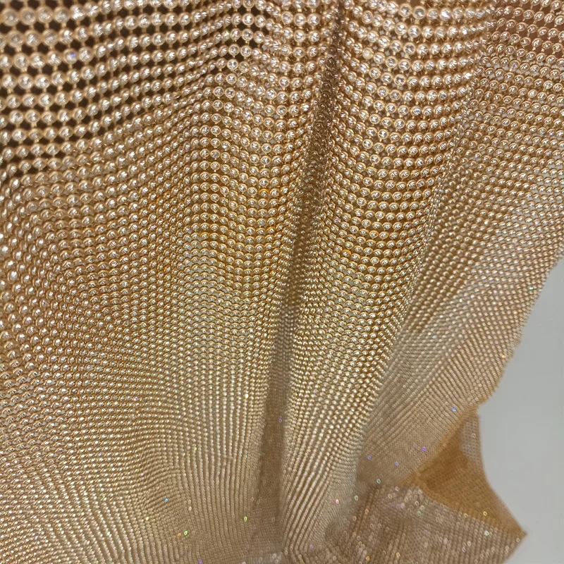 45x120cm świecący złoty podsta – Crystal Mesh Fabric recenzja i cena