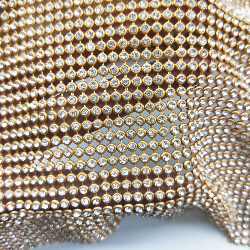 45x120cm świecący złoty podsta – Crystal Mesh Fabric recenzja i cena