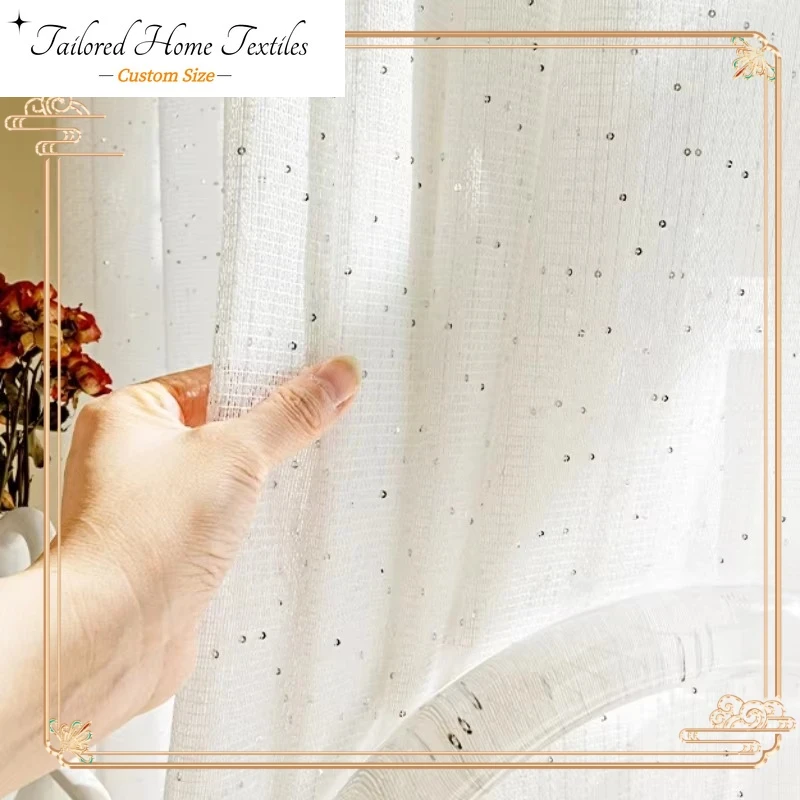 Francuskie Przezroczyste Zasło – Sequin Fabric Panel recenzja i cena