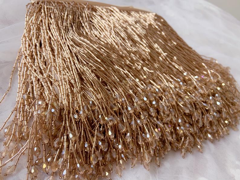 1 stocznia zielony koralik Fri – Beaded Trim Fringe recenzja i cena