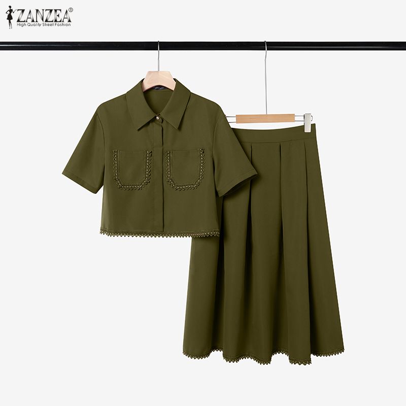 ZANZEA Eleganckie komplety dam – Elastic Lace Trim recenzja i cena