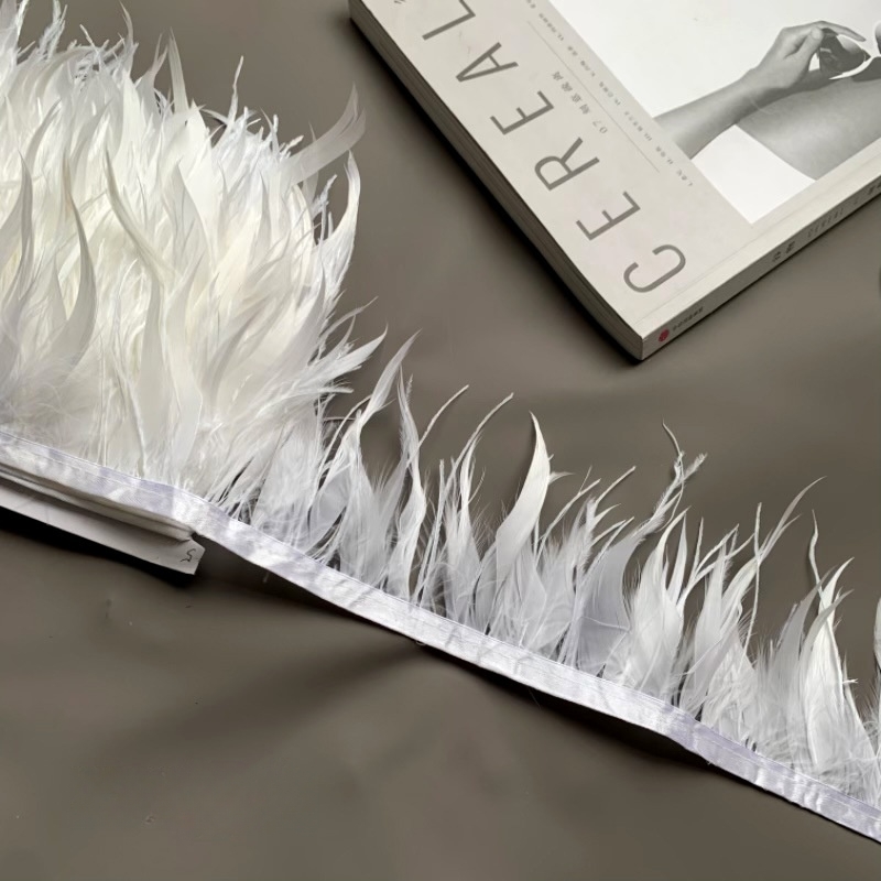 10M Kolorowa Taśma z Piór Stru – Fringe Ribbon Sewing recenzja i cena