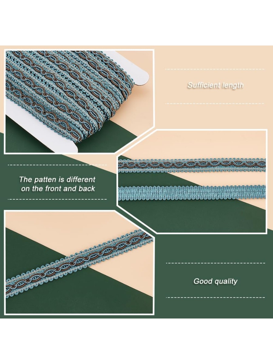 32-metrowy niebieski warkocz d – Fringe Ribbon Sewing recenzja i cena