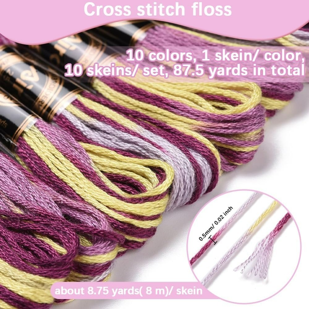 6 nici fioletowa różnokolorowa – Embroidery Embellishments recenzja i cena