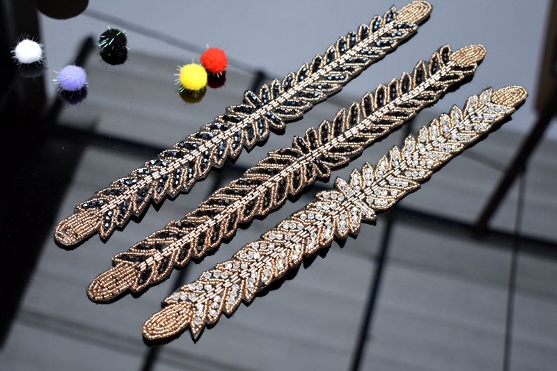 Długie liście liść ręcznie apl – Beaded Trim Fringe recenzja i cena