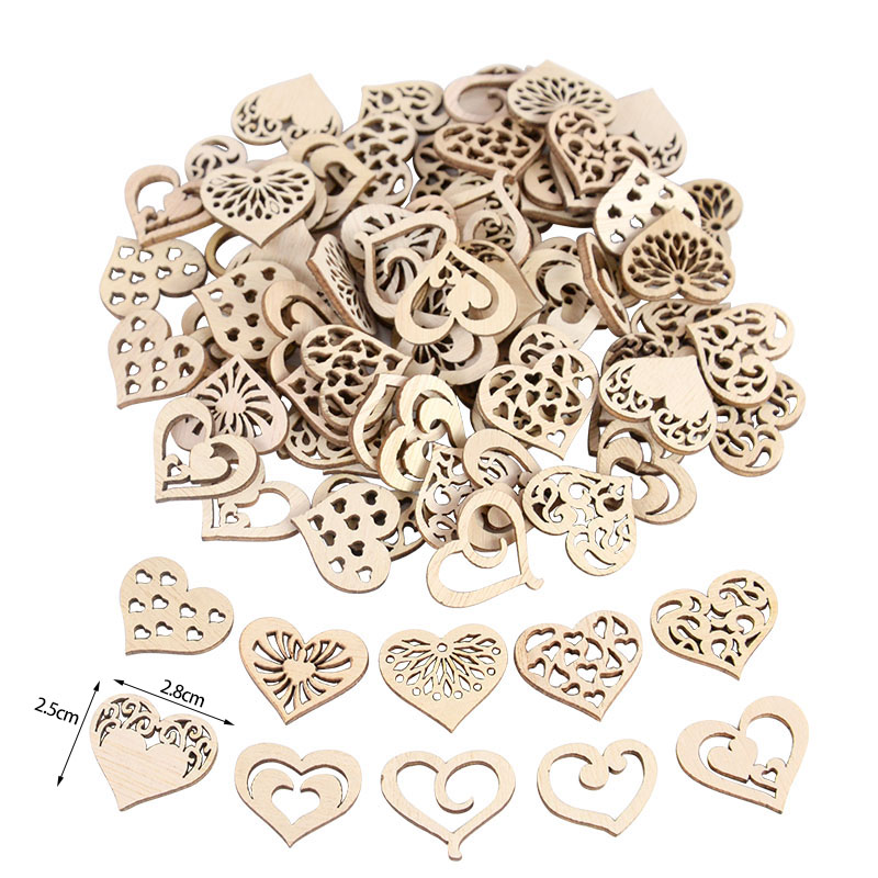50/100 sztuk wydrążone serce w – Craft Embellishments recenzja i cena