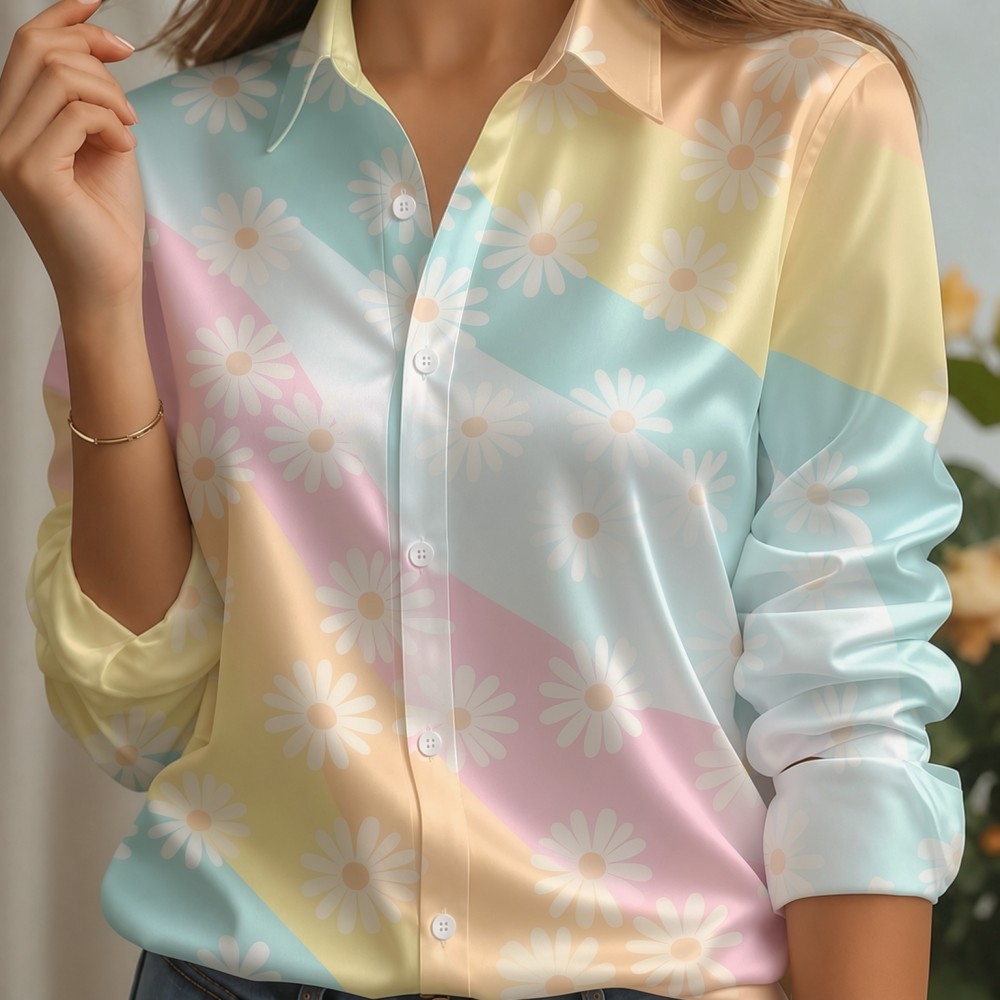 Damska satynowa koszula z klap – Embellish Knit recenzja i cena