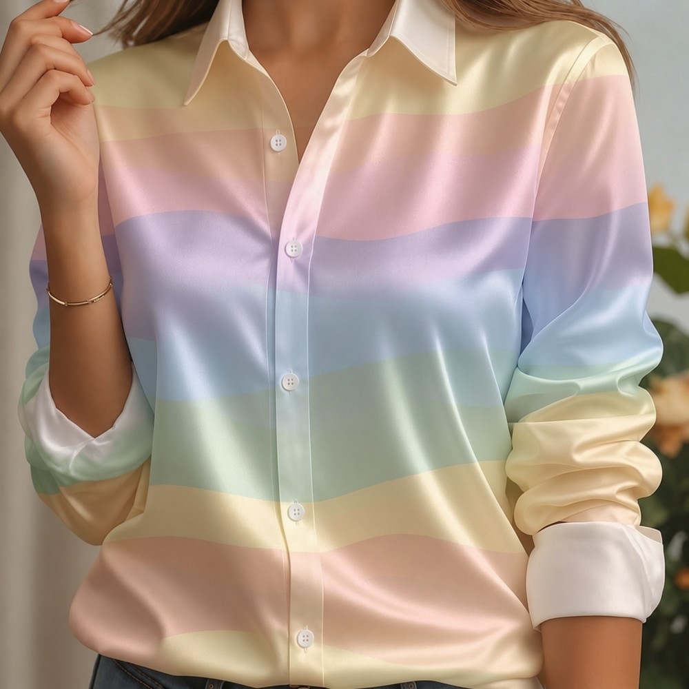 Damska satynowa koszula z klap – Embellish Knit recenzja i cena