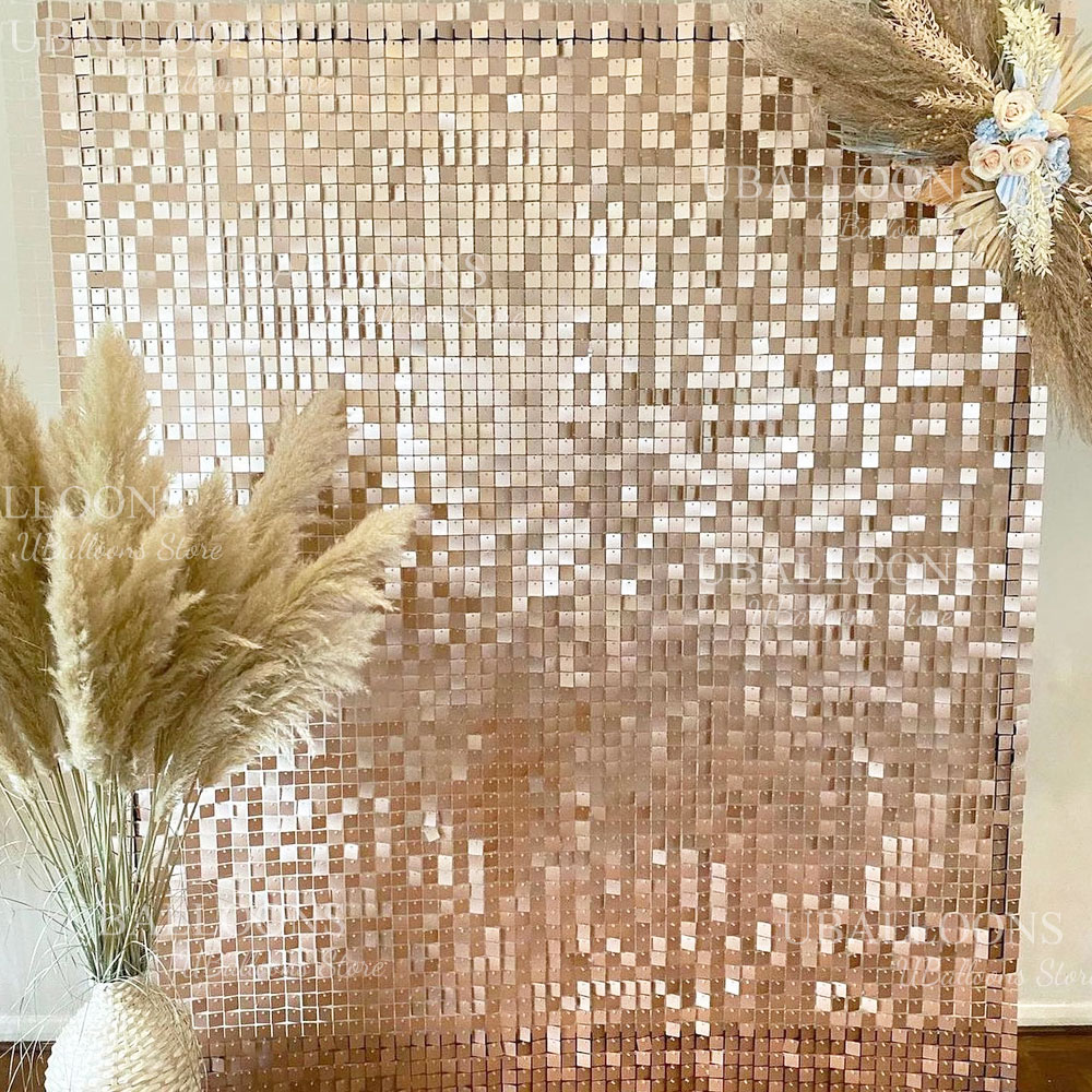 Matowe Beżowe Złote Brokatowe  – Sequin Fabric Panel recenzja i cena