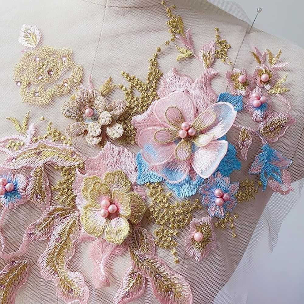 3D kwiaty koronka z koralikami – Embellishments For Scrapbooking recenzja i cena