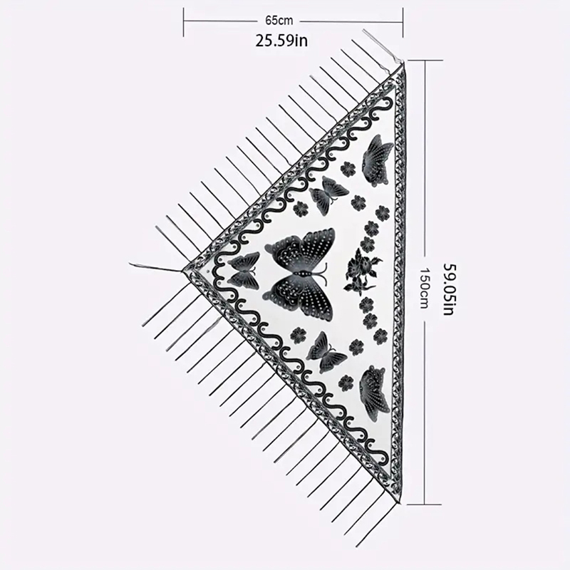Moda trójkątny szalik motyl ha – Tassel Fringe Trim recenzja i cena
