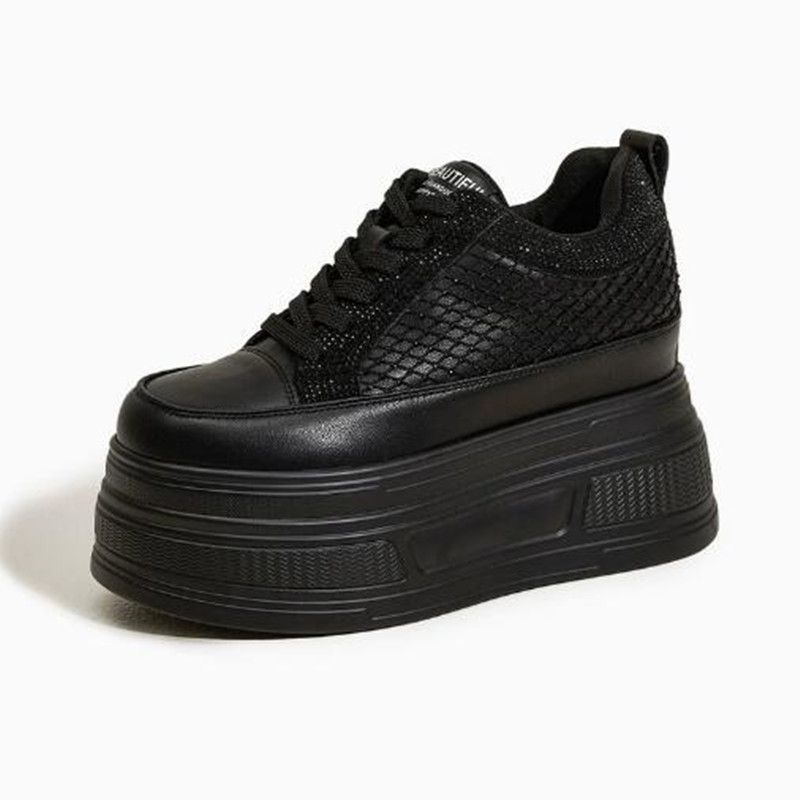 Luksusowe sneakersy na platfor – Crystal Mesh Fabric recenzja i cena