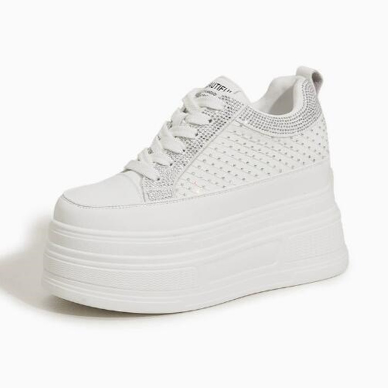 Luksusowe sneakersy na platfor – Crystal Mesh Fabric recenzja i cena