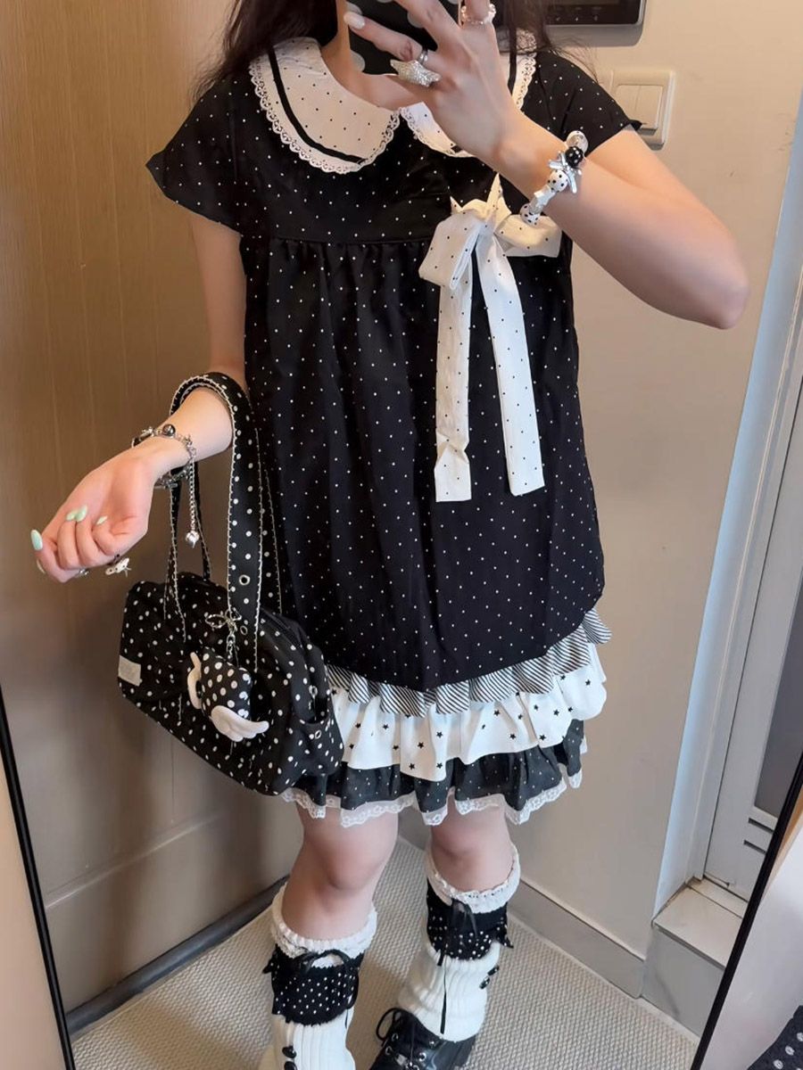 Zestaw dwuczęściowy Y2K Kawaii – Elastic Lace Trim recenzja i cena