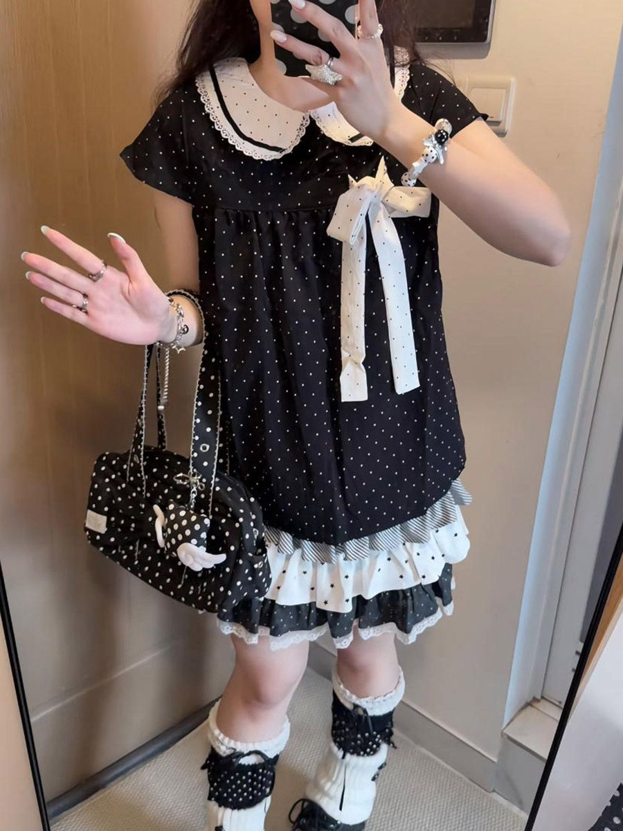 Zestaw dwuczęściowy Y2K Kawaii – Elastic Lace Trim recenzja i cena