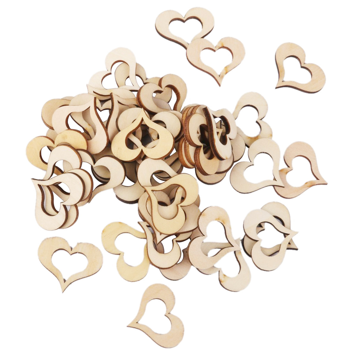 50 szt. Drewniane serca z drew – Embellishments For Scrapbooking recenzja i cena
